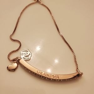 Grandma Engraved Rose Gold Bracelet